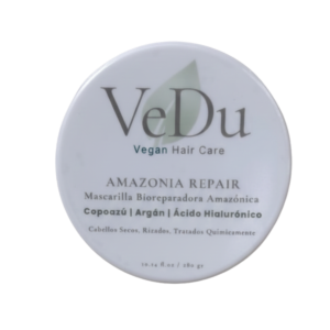 Mascarilla Bioreparadora Amazónica VeDu con Copoazú, Argán y Ácido Hialurónico para cabello seco y rizado.